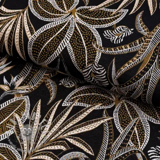 Tessuto decorativo jacquard Moranto allover noir