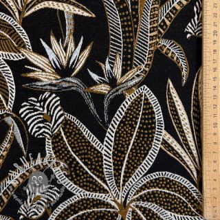Tessuto decorativo jacquard Moranto allover noir