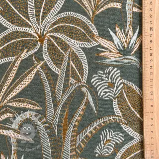 Tessuto decorativo jacquard Moranto allover kaki