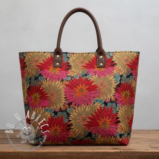 Tessuto decorativo jacquard Matcha allover rouge