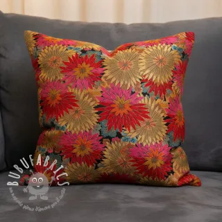Tessuto decorativo jacquard Matcha allover rouge