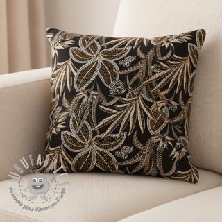 Tessuto decorativo jacquard Moranto allover noir