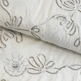 Tessuto di cotone EMBROIDERY Loom En Light off white