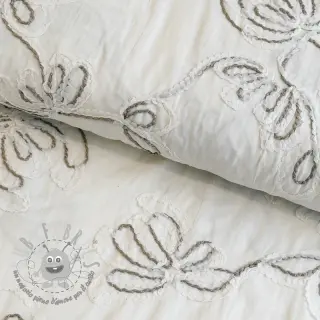 Tessuto di cotone EMBROIDERY Loom En Light off white