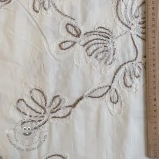 Tessuto di cotone EMBROIDERY Loom En Light off white