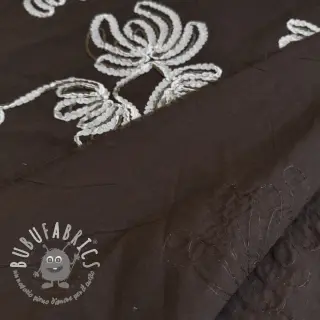 Tessuto di cotone EMBROIDERY Loom En Light brown