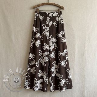 Tessuto di cotone EMBROIDERY Loom En Light brown