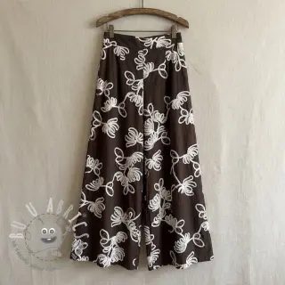 Tessuto di cotone EMBROIDERY Loom En Light brown