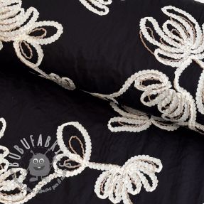 Tessuto di cotone EMBROIDERY Loom En Light black