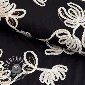 Tessuto di cotone EMBROIDERY Loom En Light black