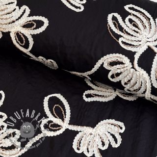 Tessuto di cotone EMBROIDERY Loom En Light black