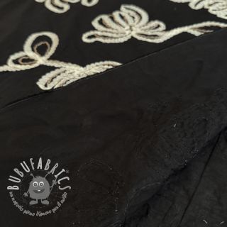 Tessuto di cotone EMBROIDERY Loom En Light black