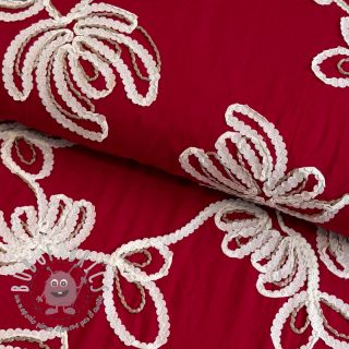 Tessuto di cotone EMBROIDERY Loom En Light red