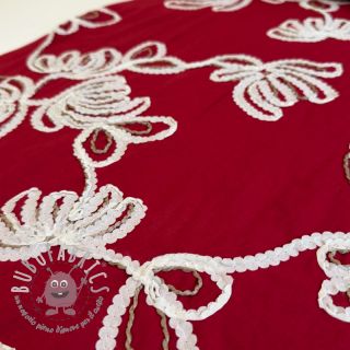 Tessuto di cotone EMBROIDERY Loom En Light red