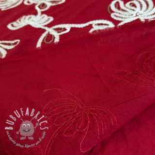 Tessuto di cotone EMBROIDERY Loom En Light red