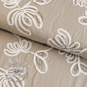 Tessuto di cotone EMBROIDERY Loom En Light natural