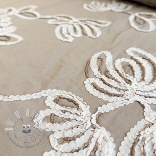 Tessuto di cotone EMBROIDERY Loom En Light natural