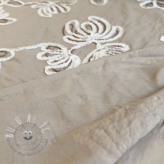 Tessuto di cotone EMBROIDERY Loom En Light natural