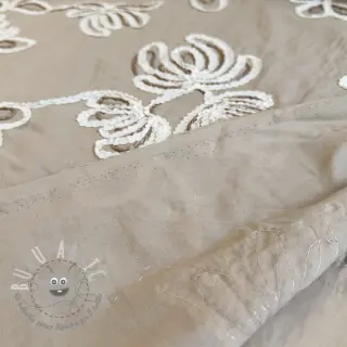 Tessuto di cotone EMBROIDERY Loom En Light natural