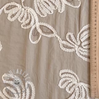 Tessuto di cotone EMBROIDERY Loom En Light natural
