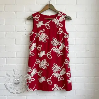 Tessuto di cotone EMBROIDERY Loom En Light red