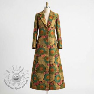 Tessuto decorativo jacquard Matcha allover kaki