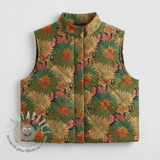 Tessuto decorativo jacquard Matcha allover kaki