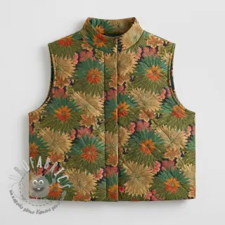 Tessuto decorativo jacquard Matcha allover kaki