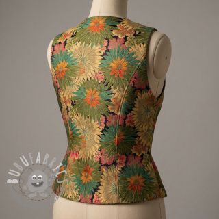 Tessuto decorativo jacquard Matcha allover kaki