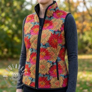 Tessuto decorativo jacquard Matcha allover rouge