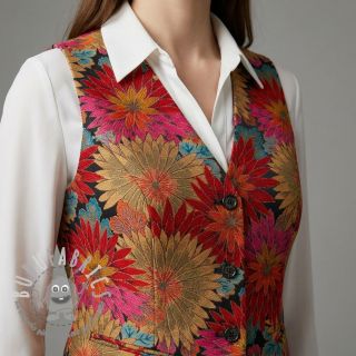 Tessuto decorativo jacquard Matcha allover rouge