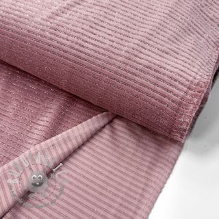Velluto VELVET LUREX Stripe pink