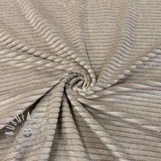Velluto VELVET LUREX Stripe beige