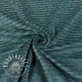 Velluto VELVET LUREX Stripe forest green