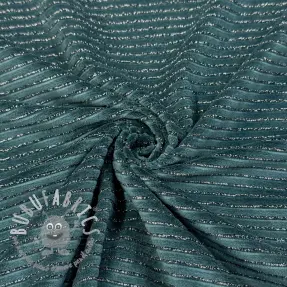 Velluto VELVET LUREX Stripe forest green
