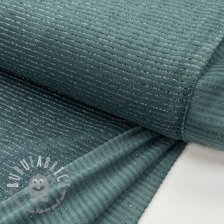 Velluto VELVET LUREX Stripe forest green