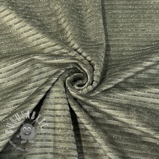 Velluto VELVET LUREX Stripe camo green