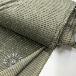 Velluto VELVET LUREX Stripe camo green