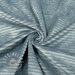 Velluto VELVET LUREX Stripe ocean green