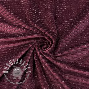 Velluto VELVET LUREX Stripe bordeaux