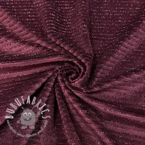 Velluto VELVET LUREX Stripe bordeaux