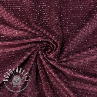 Velluto VELVET LUREX Stripe bordeaux