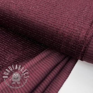 Velluto VELVET LUREX Stripe bordeaux