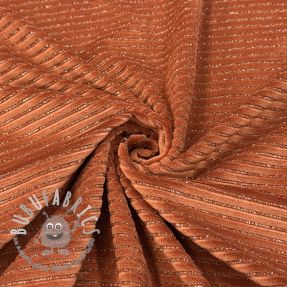 Velluto VELVET LUREX Stripe brick