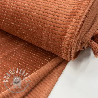 Velluto VELVET LUREX Stripe brick