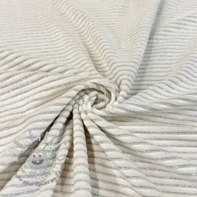 Velluto VELVET LUREX Stripe off white