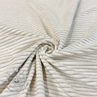 Velluto VELVET LUREX Stripe off white