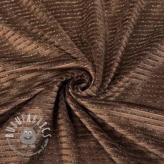 Velluto VELVET LUREX Stripe dark brown