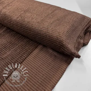 Velluto VELVET LUREX Stripe dark brown