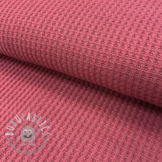 Tessuti per maglioni WAFFLE BIG KNIT dark salmon
